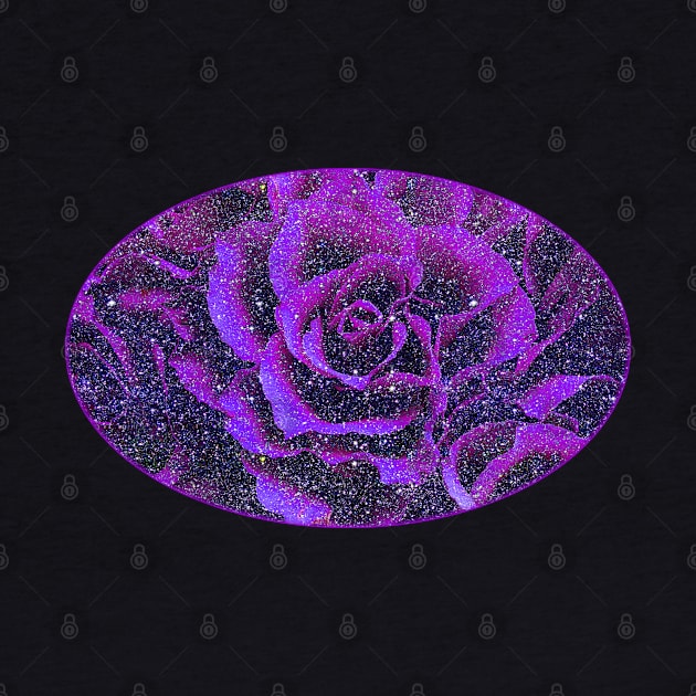 Romantic roses pattern purple flowers with retro glitter design great flowers by designsbyxarah